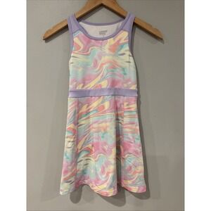 Lands' End Magic Tie Dye Girls Athletic Active Tank Top Dress M 8
